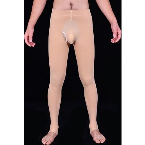 Mens Big Pouch Thermal Bottoms Tights Winter Pantyhose Big Stretchy Leg Warmer Sexy Men Underwear Leggings for Weight 85KG