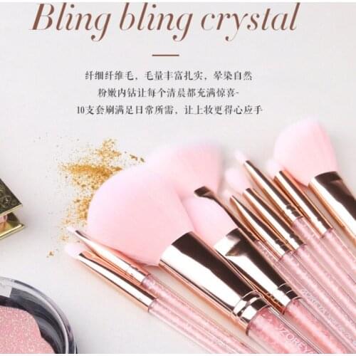 10 Pcs Makeup Brush Suit Powder Foundation Contour Blush Eye Shadow Eyebrow Lips Make Up Tool Makeup Brush Fashion Design Handle