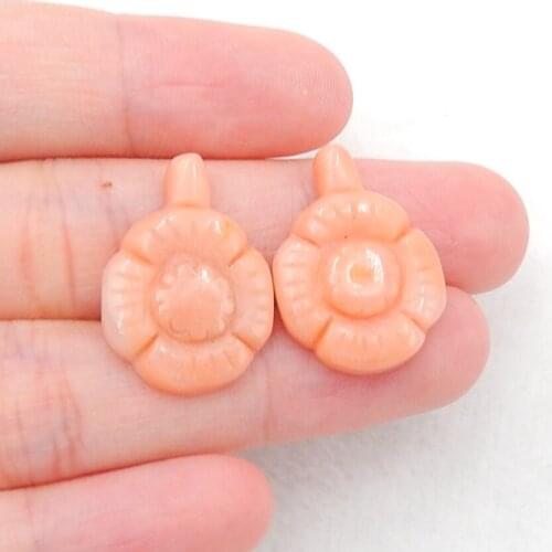 Wholesale gemstone,Birthday gift,Handmade Natural Red Aventurine flower Earrings bead,Fashion Earrings Jewelry 22x15x4mm,3.7g