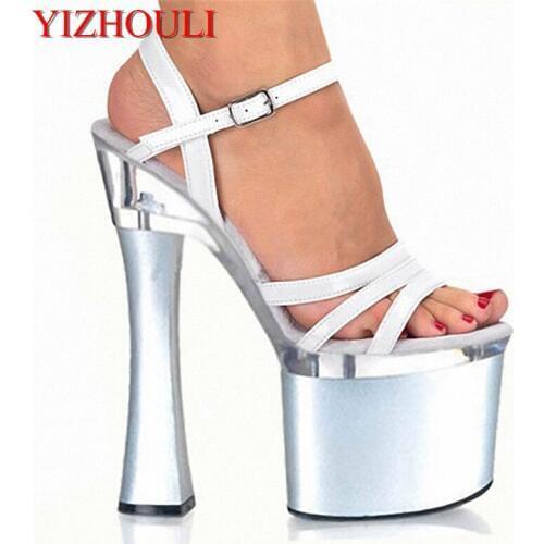 Concise Sexy 18CM Super Thick High Heel Platforms Pole Dance / Performance / Dance Shoes, Wedding Shoes