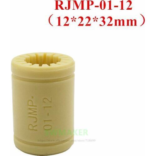 1pcs 3D Printer Solid Polymer Linear Bearing RJMP-01-12 12x22x32mm Solid Plastic Bearing 12 mm ID