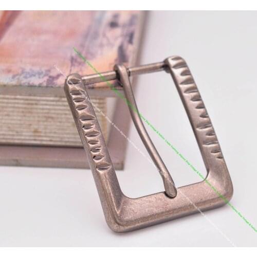 Sturdy Antique Silver Mens Handcraft Leathercraft Jeans End Bar Single Prong Pin Engraved Belt Buckle Replacement fit 40mm