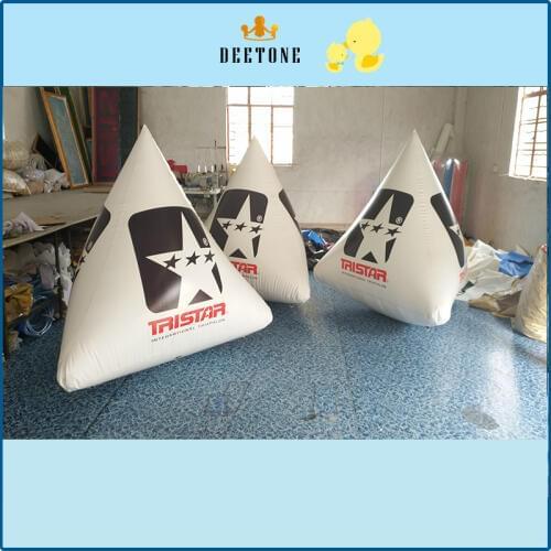 Sell PVC water advertising buoy, warning buoy, cone buoy, triangle buoy, cube buoy，Logo can be customized, with air pump