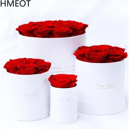 Romantic New Year Valentines Day Gift Immortal Eternal Flower Hug Bucket Gift Box Preserved Flowers Rose Dropshipping Wholesale