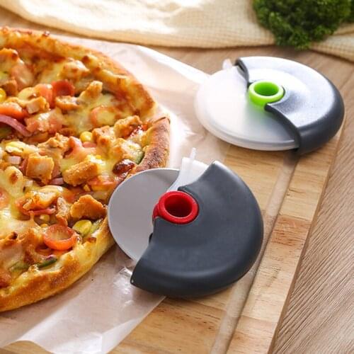Manual Pizza Cutter Pastry Pasta Dough Crimper Cutting Knife Stainless Steel Cake Tools Wheel Kitchen Cooking Tool