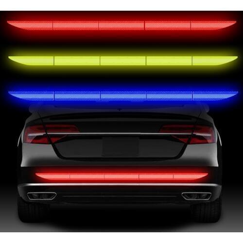 Car Reflective Sticker Warning Strip Tape Traceless Protective Car Sticker Warn on Car Body Trunk Exterior Auto Accessories