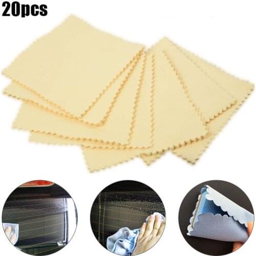 20pcs Square Nano Ceramic Car Cleaning Cloths Auto Absorbent Microfiber Wiping Rags Wash Towels Automobiles Cleaning Drying Clot
