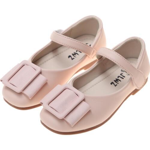 Children Shoes Kids Leather Little Girl Flat Dress Shoes For Girls School Princess Shoes Black Pink White 3 4 5 6 7 8 9 10 11 12