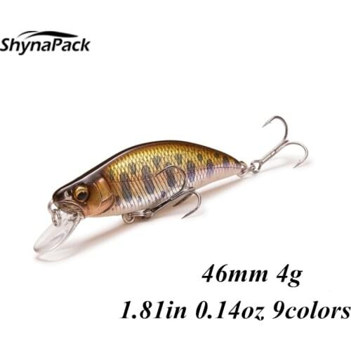 Japan Design 46mm 4g Minnow Wobblers Pike Fishing Lure Artificial Bait Hard Swimbait Mini Crankbaits Fishing Tackle Lures