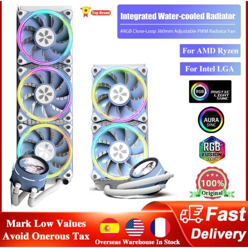 Yeston CPU Integrated Liquid Cooler ARGB Close-Loop 240mm 360mm Adjustable PWM Radiator Fan For AMD Ryzen Intel Water Cooling