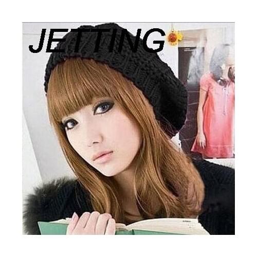 Womens Hat Fashion Women Beret Cap Winter Warm Crochet Knitted Casual French Artist Beanie Hat Cap Headwear Fall Berets