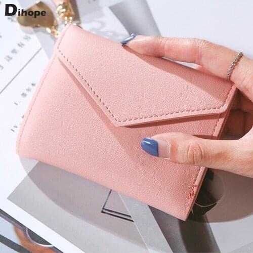 Dihope Womens Wallet Short Tassel Heart Pendant Coin Purse Girl Card Holder Ladies Small Wallet Female Hasp Clutch Money Bag