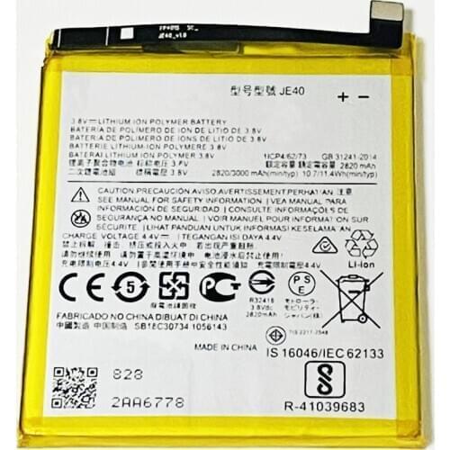 3.8V 3000mAh JE40 For G7 XT1962-1 XT1962-4 XT1962-5 XT1962-6 Battery