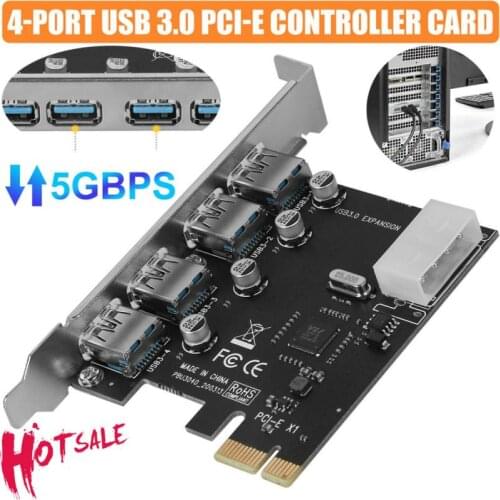 4 Port USB 3.0 PCI-e Expansion Card PCI Express PCIe USB 3.0 Hub Adapter 4-port USB3.0 Controller USB 3 0 PCI E PCIe Express 1x
