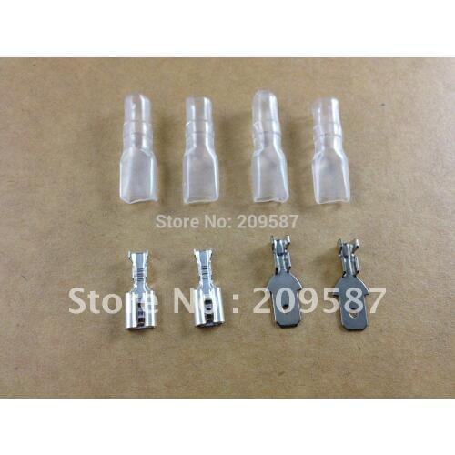 400pcs 2.8mm Crimp Terminal Female Spade Connector + Male Spade Connector+ Case