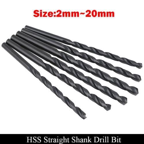 7.1mm 7.2mm 7.3mm 7.4mm 7.5mm Metal Wood AL Power Tool High Speed Steel HSS Black Finished Spiral Straight Shank Twist Drill Bit