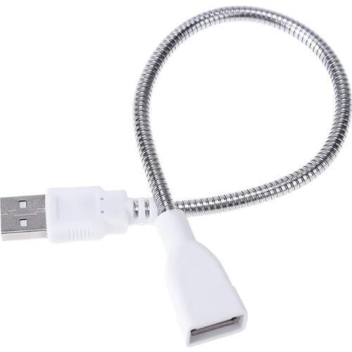 ALLOYSEED USB Male to Female Extension LED Light Adapter Cable Metal Flexible Tube USB extension cord wire line for computer