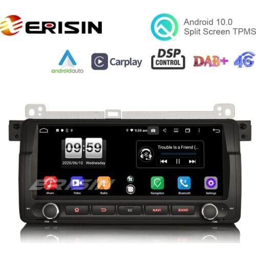 Erisin 8788 8.8" PX5 64G Android 10.0 Car Radio Apple CarPlay Auto GPS 4G DAB+ DSP for BMW 3er E46 318 325 M3 MG ZT Rover75