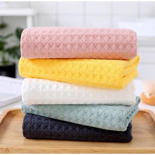 Bath Towel Easy Drying Pure Cotton Super Absorbent Thin Body Washcloth Comfortable Bathroom Washing Towel Supplies