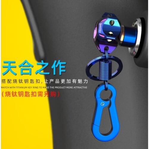 Motorcycle Car Keychain Zinc Alloy Innovative Gift Fashional Burnt Titanium Keychain Key Ring Moto Modified Keyhead Keychain