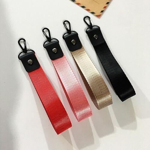 Sale Ribbon Keychain Women Phone Case Wallet key Chain Lanyard Neck porte clef For Bag Charms Keyring llaveros mujer