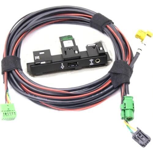 For MQB Touran Tiguan MK2 VW CarPlay MDI USB AMI Install Plug Socket Switch Button Harness 5Q0 035 726E
