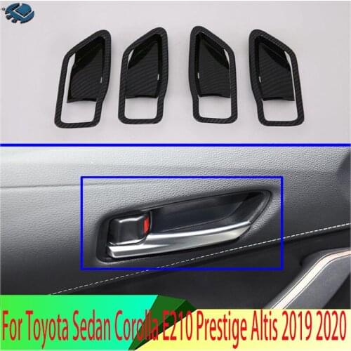For Toyota Sedan Corolla E210 Prestige Altis 2019 2020 Inner Door Handle Cover Catch Bowl Trim Insert Bezel Frame Garnish
