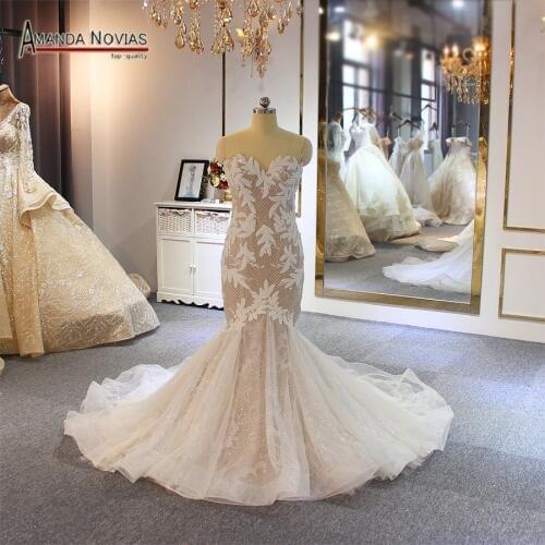 Sweetheart neckline full beading mermaid wedding dress 2020 style