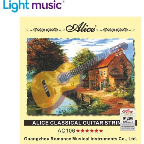 10 Sets Alice A106-H Classical Guitar Class Guitarra Strings Set Hard Tension Nylon Core Silver Plated Copper Wound