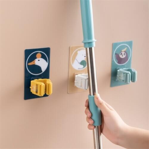 Wall Mounted Mop Holder Broom Hook Home Mop Broom Storage Rack Organizer Storage Shelf Mop Broom Rack