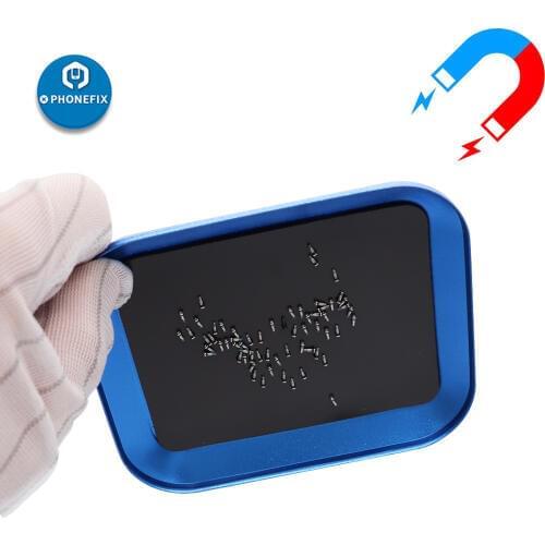 PHONEFIX Aluminum Alloy Screw Tray with Magnetic Pad RC Toys Holder Magnetic Plate for RC Model Mobile Phone Repair Tools