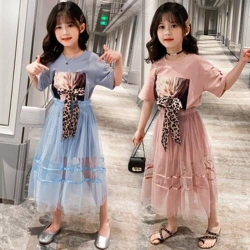 Dress For Girls Summer Girl Lace Dresses Clothes Fashion Party Prom Dress Kids Pattern Teenage Child Costume 5 6 8 10 12 14 Year