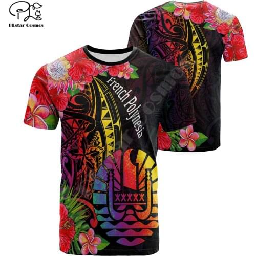 PLstar Cosmos French Polynesia New Fashion 3d Print Men/Women Tahiti T-Shirts Designed Summer Short Sleeve Tee Brand Clothing T3