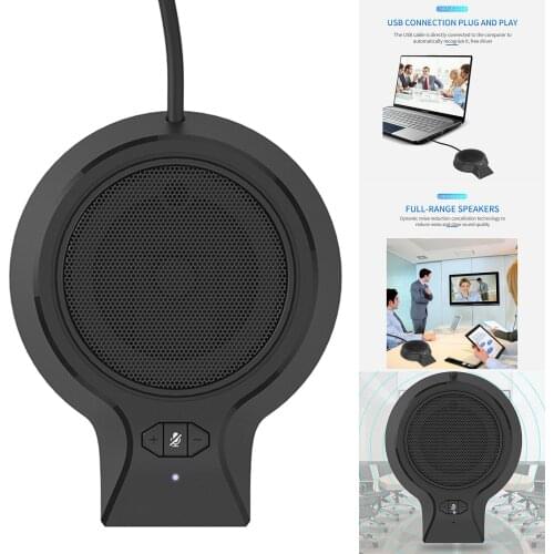 Portable USB Conference Computer Omnidirectional Condenser Microphone Stereo Speech Mic Plug & Play