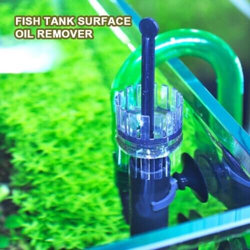 Adjustable Plastic Aquarium Oil Remover Water Surface Purification Cleaning Tool Aquarium circulating filter automatic Skimmer