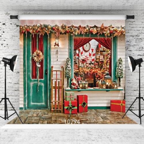 Merry Christmas Photography Backdrops Fond Photo Studio Grocery store PhotoShoot Photophone Backgrounds for Photo Vinyl 3D