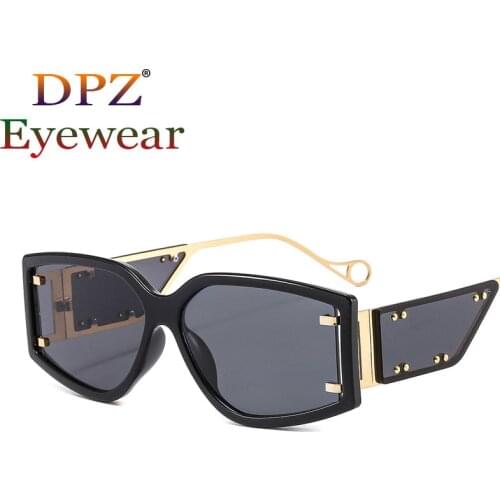 2021 New fashion mens punk small window rivet sunglasses personality woman trend brand design sunglasses Oculos De Sol