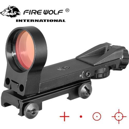 Tactical 1X30 Hot 20mm Rail Riflescope Hunting Optics Holographic Red Dot Sight Reflex 4 Reticle Tactical Scope Collimator Sight