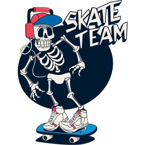 Three Ratels C545 cool human skelet Cartoon sticker r car hood sticker laptop decal wall stickers home decoration