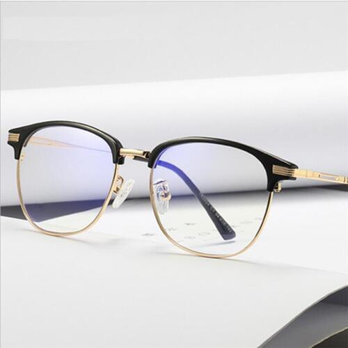 Women Anti-blue Light Ultralight TR90 frame Optical Eyeglasses , Game Computer Goggles Round Eye Glasses for Men Only 14g B5054