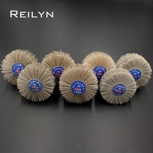 Freeshipping dunpont fiber roller nylon polishing bits 6x80mm dunpong fiber brush rotary machine woodworking polishing mops
