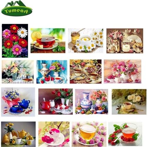 YUMEART DIY Diamond Painting Cross Stitch flowers Of Home Decor Set for Embroidery Handmade Mosaic Picture Wedding Decor