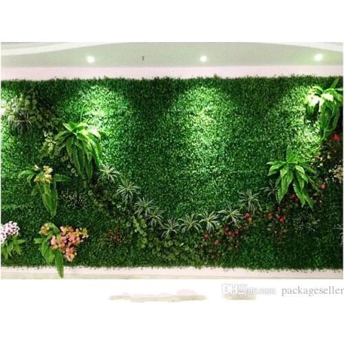 1pcs 60 X 40 cm Artificial Grass plastic boxwood mat topiary tree Milan Grass for garden,home ,Store,wedding decoration Artifici