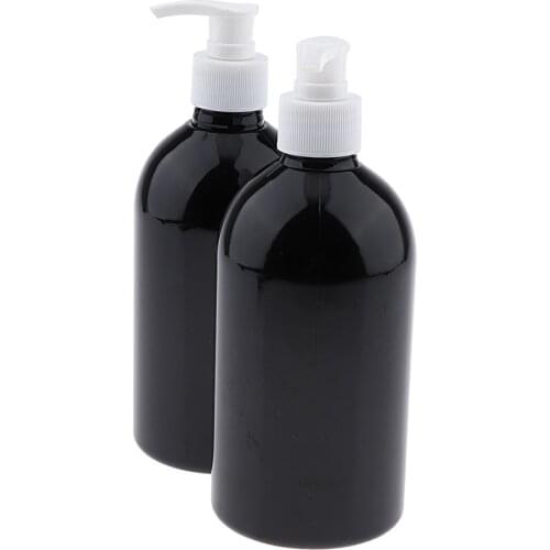 2 Pieces 500ml Plastic Lotion Bottles with Pump Dispensers, Empty Containers for