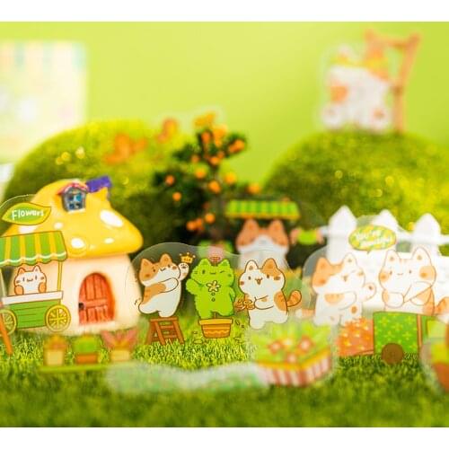 46pcs Cute Cartoon Kitty Girlish Hand Account Stickers Bullet Journaling Accessories Phone Case Scrapbooking Stickers Aesthetic