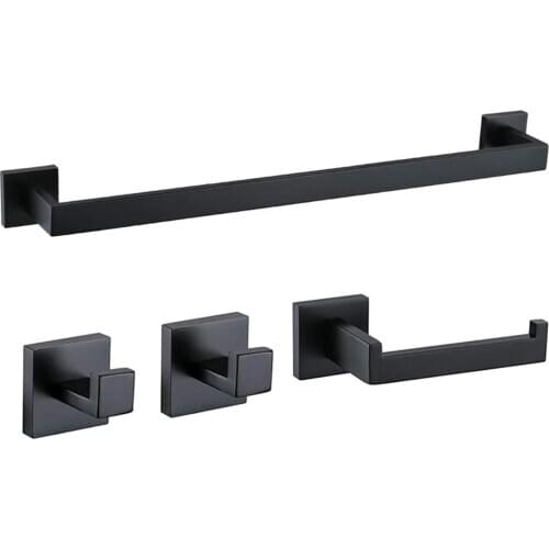 4x Anti-Slip Solid Bathroom Wall Rack Towel Holder Hanging Clamp Shelf Bar