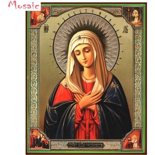 Diy Diamond painting,Orthodox Icons Virgin Mary Diamond embroidery sale,3d Cross stitch,religious icon,home decorative
