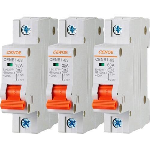 A grade battery car dc circuit breaker DC mcb breaking current 4000A with B type tripping curve DC 120v16A 25A 32A 40A 50A 63A