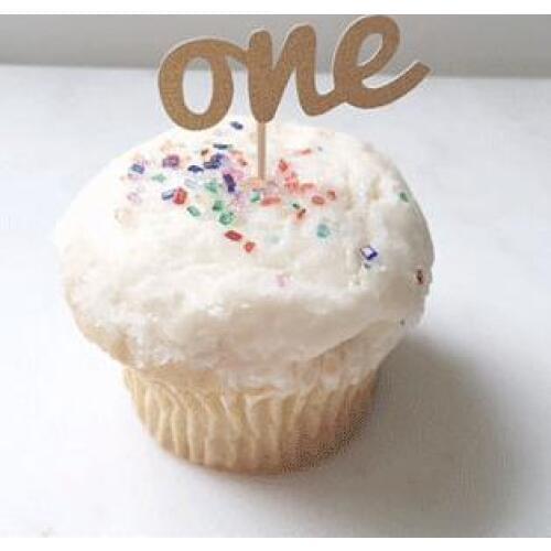 Glitter First Birthday cupcake toppers wedding fruit Picks Bridal baby shower Bachelorette party decorations
