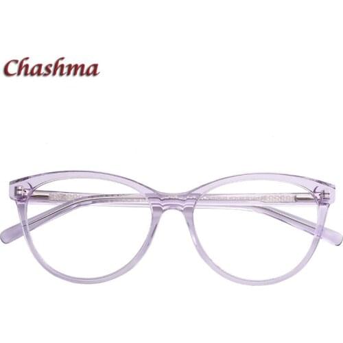 Chashma Cat Eye Frame Women Spring Hinge Acetate Prescription Progressive Glasses Rim Super Quality Eyewear